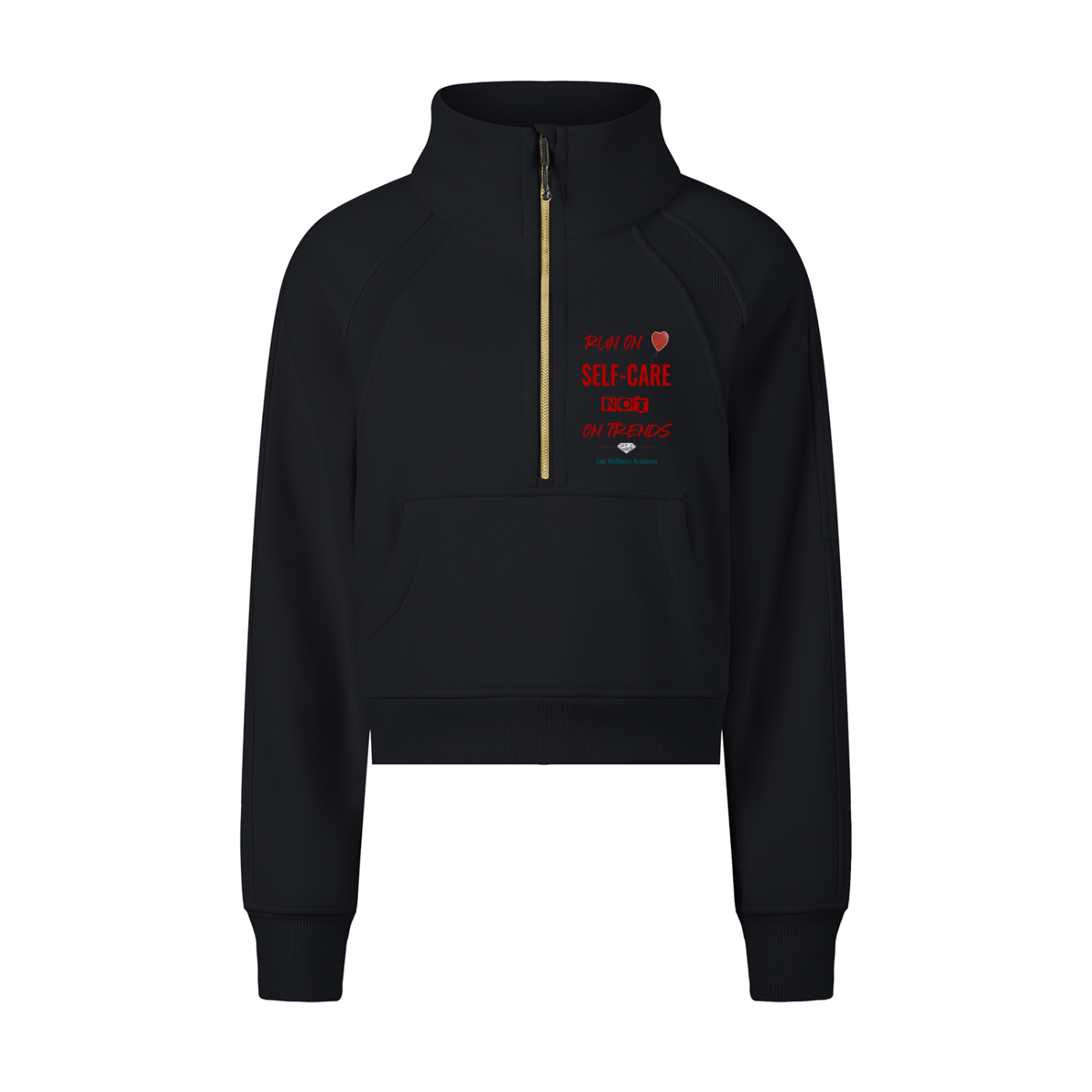 Cropped Half-Zip Sweatshirt