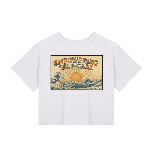 Crop Top Seamless T-Shirt | Empowering Self-Care Crop Tee – Beauty Sunrise by Lux Skin Bar