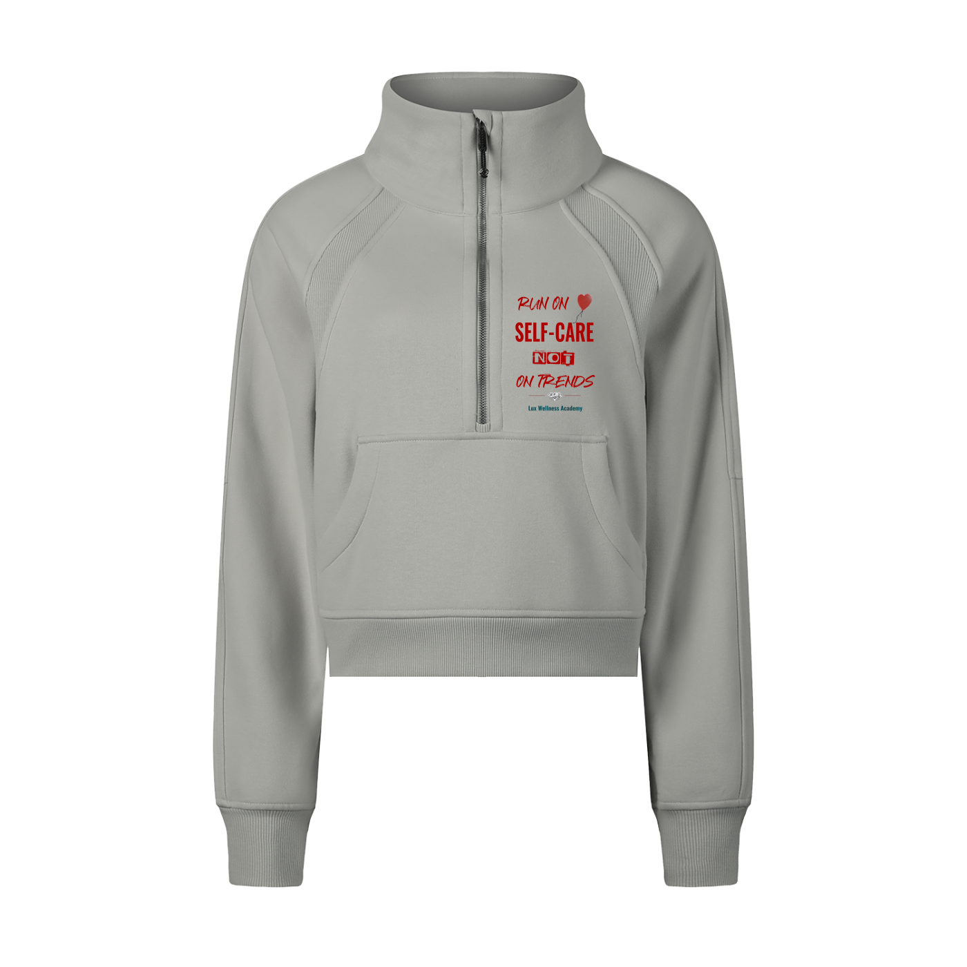 Cropped Half-Zip Sweatshirt
