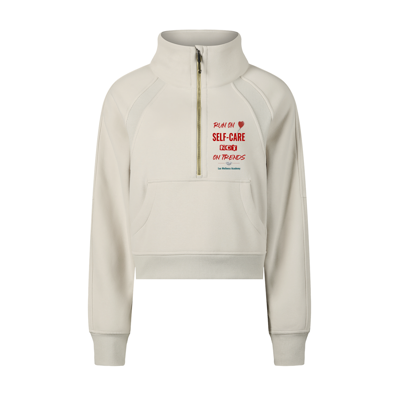 Cropped Half-Zip Sweatshirt