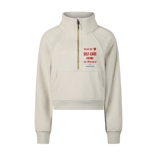 Cropped Half-Zip Sweatshirt