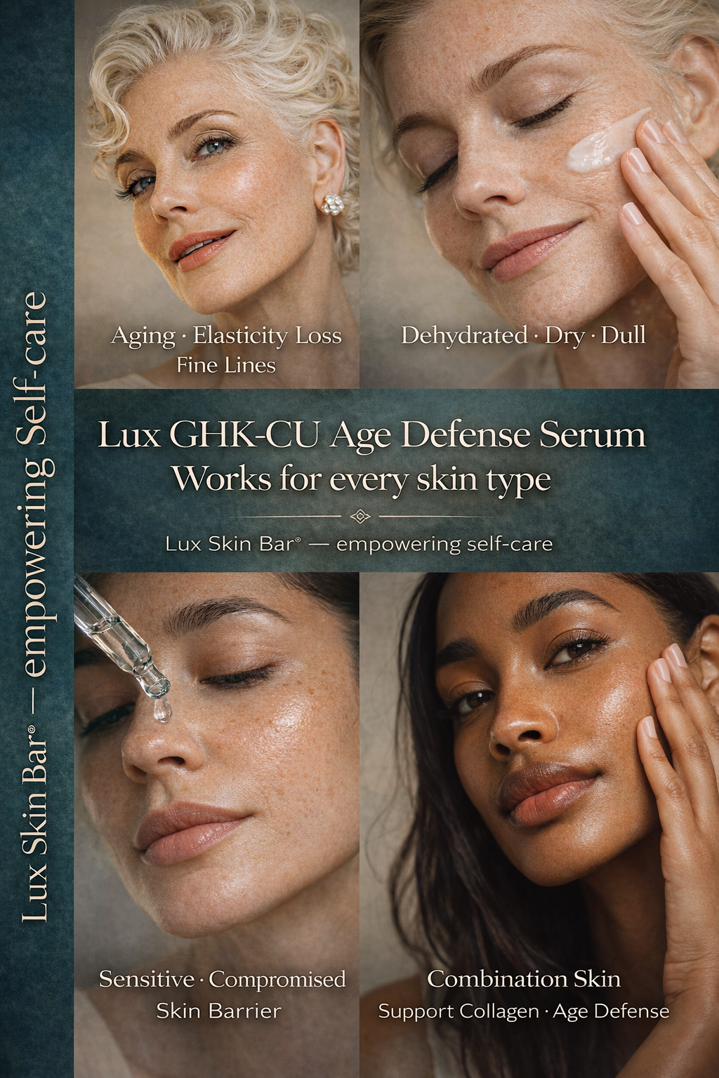 Lux GHK-CU Age Defense Blue Copper Peptide Serum